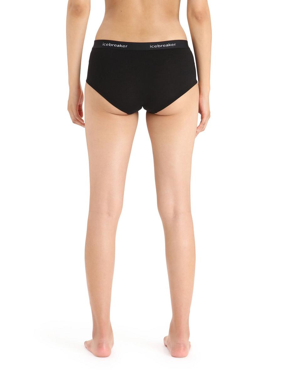 Sous Vêtement Icebreaker Merino Sprite Hot Pants Femme Noir | FR 1708BEXC